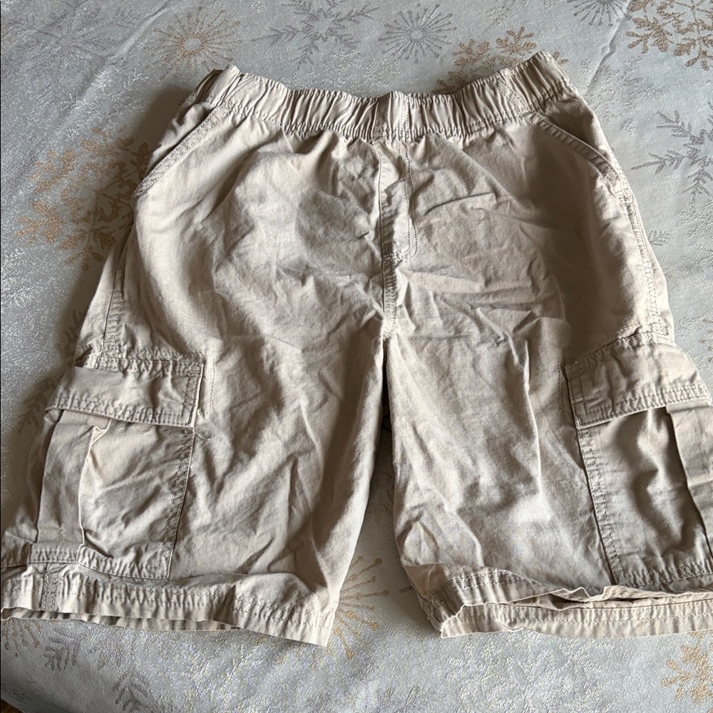 Boys Khaki Cargo Shorts- Size 14